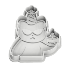 힙한 고양이 쿠키커터 쿠키틀 캐릭터 맞춤제작 홈베이킹 도구, 1개, 3. 생일인 힙고