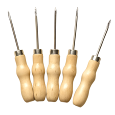 달래봄 가죽공예 송곳 구두 수선 바늘, 5개, 원목