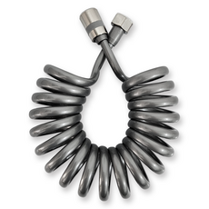 황동 스프링호스 코일샤워호스 꼬임방지 pu, 그레이, 3m