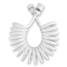 황동 스프링호스 코일샤워호스 꼬임방지 pu, 화이트, 3m