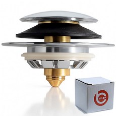 바스원 원터치 욕조 자동팝업 배수구 마개 뚜껑 욕조거름망 냄새차단 머리카락 거름망, 욕조자동팝업마개1개