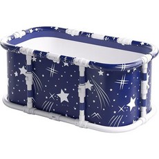 KCJ 접이식 성인 간이 반신욕 와이드 사각 욕조, 1개, 별