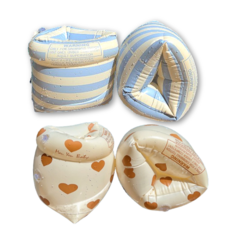 1+1 오피뉴 암튜브 KC인증 물놀이 성인암튜브 팔튜브, 하트OPN, 2세트, 블루줄무늬OPN