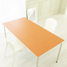 망고보드 가죽 식탁보 방수 테이블보 (무료재단), 120x80cm, 양면 오렌지 베이지