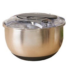 야채탈수기 야채채칼 6종 포함 4L 대용량 스텐 믹싱볼 반자동 아르셰, 1개