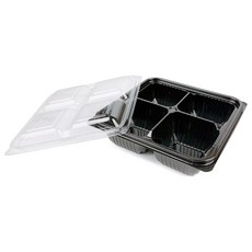 일회용 4칸 반찬용기 넉넉한 나눔용기, 1개, 100세트