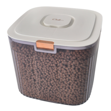 댕댕플러스 사료통 강아지 고양이 밀폐 사료 보관 대용량 습기차단, 1개, 12L, 투명