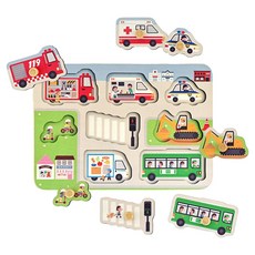 엔밀리밀리 피카부 꼭지퍼즐 시리즈 - 도시, 1개, 8피스