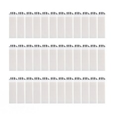 쉬운 제거 찍찍이 벨크로 테이프 대용량 세트 탈착식 강력 양면 밸크로 스티커 자국 없이 흔적 없는 정리 탈부착 까슬이 보슬이, R99909W, 화이트, 36개