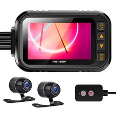 듀얼카메라 1080P 오토바이 2채널 블랙박스 M9 전체방수 64GB 포함