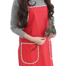 꼬레하우씨 생활 방수 앞치마, 빨강, 1개