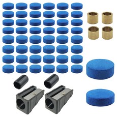 블루 당구 풀 큐 팁 교체 키트 미니큐팁수리기 큐팁 보호캡 포함 스누커 스틱 액세서리 (총 56건), 1개