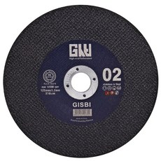 지스비 갓성비 절단석 125mm 스틸/스텐 겸용 핸드 그라인더 날 금속 메탈 철재 GCD 05C 02 16, 125mm/내경:16mm 절단석 (02타입), 1개