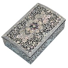 나비와 당초 나전칠기 자개 명함함 보석함 외국인 바이어 스승의날 선생님 선물 자개함, 1개