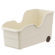 오브뉴 슬라이딩 주방 정리함 후라이팬 정리대 2p, 1세트, 크림색