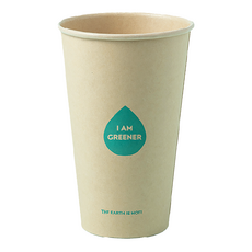 아이엠그리너 일회용 대나무 종이컵 16온스 470ml, 1개