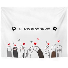 해피소드 감성 페브릭 포스터 가로형, 러브냥