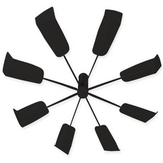 국산 실피드 천장형 에어컨실링팬 시스템 무동력바람개비 날개 순환팬 가드 프로펠러 바람막이, 1개, 블랙