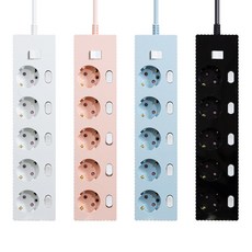 쿠폰19% 파워존 웨이브 멀티탭 개별 절전 과부하차단 5구 멀티콘센트, 50cm, 개별 5구 화이트, 1개