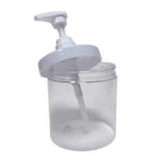 [크림용기 ] 펌프형 투명 용기 / 로션 바디크림 리필 통, 1개, 화이트