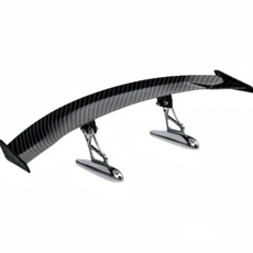 자동차 꼬리날개 미니 스포일러 리어 윙 탄소 섬유 쉬운 설치 범용 장식 액세서리, 1개, 탄소섬유 카본