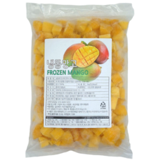 wtm냉동망고 과일 망고 빙수 스무디 망고사고 음료용 토핑용, 2개, 1kg