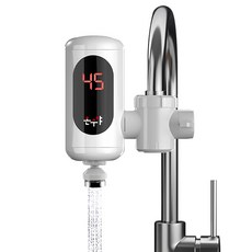 전기 순간온수기 싱크대 세면대 화장실 가정용 사무실 미니 소형 온수기, 수도꼭지용_가로형