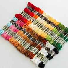 프랑스자수실 십자수실 50색 세트, 1개