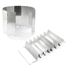 CTM 접이식 버너바람막이 알루미늄 윈드스크린 10단 12단 가스 렌지 코펠 가드 캠핑취사용품, CTM 버너바람막이 12단 실버, 1개