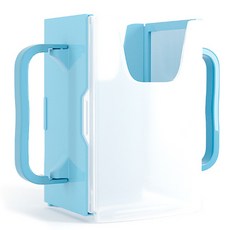 르메이어 아기 우유 팩 사이즈 조절 유아 보조 컵 홀더 클립, 블루, 1개