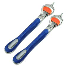 나폴리가든 + 질레트 호환용 면도기 손잡이 파워 스킨텍 프로 쉴드 호환용 핸들 몸통, 2개, 1개입