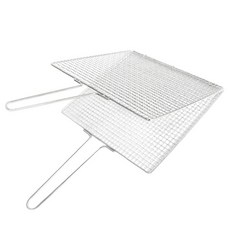 유유마트 양면 바베큐 캠핑 손잡이 석쇠 업소용 스텐 사각, 1개