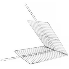 유유마트 가정용 스텐 접이식 양면 사각 석쇠 캠핑 다회용, 1개