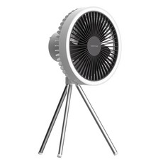 버티탭 캠핑무선선풍기 10000mAh 캠핑써큘레이터 탁상용 휴대용선풍기 충전식 무드등 미니써큘레이터, 화이트