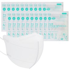 무궁화 국내생산 프리미엄 올 비말 차단용 마스크 (KF-AD 대형), 화이트, 20개, 5개입