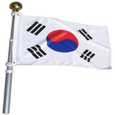 가자데코 반사광 알루미늄 회전깃대 태극기 RAF, 1개