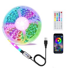 루카스 RGB 간접 줄조명 뮤직 라이트바, 5m, 혼합색상