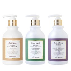 셀해피코 코스모스 유기농 3종 세트(샴푸 워시 페이스앤 바디로션 300ml), 1세트