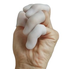이츠오 손가락 보호 방수 실리콘 골무 일반형, 10개, 화이트