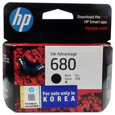 HP 정품잉크 NO.680 HP3635 HP3835 HP4535 HP4675, 01_검정(BLACK), 1개