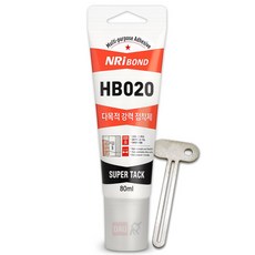 [다우몰] 강력 접착제 실리콘 HB020 80ml +튜브짜개 / 타일 걸레받이 몰딩 다목적 만능접착제, 1세트