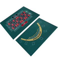 JEMIK 양면 블랙잭 룰렛 포커 매트, Green, 1개