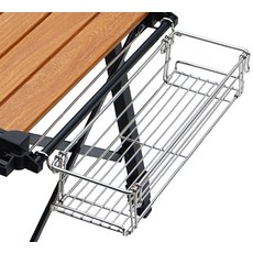 저스트캠프 IGT 테이블 와이어 폴딩 바스켓 스테인레스, 1개, 1단, 실버