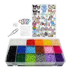 블럭N스토리 신제품 컬러비즈 세트 16색 펄러비즈 도안 귀여운동물도안 출시, 귀여운 동물1, 1개