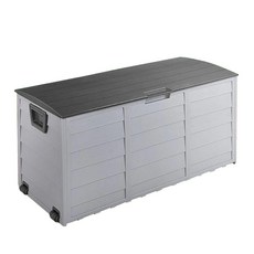 야외보관함 수납 정리함 플라스틱 조립식창고 농기구보관함 290L, 야외보관함 290L(올블랙)