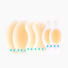 컴피 방수 밴드 6P - 군인 군대 행군 입대 준비물 훈련 군화 구두 뒤꿈치 까짐 물집 방지 젤타입 보호 패드, 1개