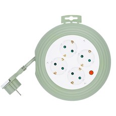 러그박스 4구 원형멀티탭 납작코드 이지콕, 3m, 민트, 1개
