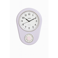 빈티지 레트로 파스텔 벽시계 무소음 거실 인테리어 벽걸이 시계, 라벤더