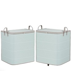 에코스윗 이불 보관함 대형 수납 가방 정리함, 2개, 민트