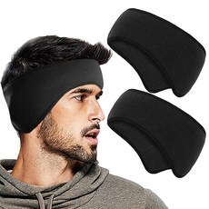 [2개세트] 스포츠 밴딩 귀마개방한용 러닝 스키 낚시 축구 라이딩 헤드밴드, 1개, 방한귀마개 블랙/그레이